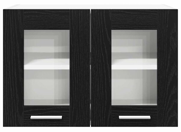 VidaXL Függő szekrény Riga 2 pcs Fekete tölgy 60 x 31 x 40 cm Faanyag