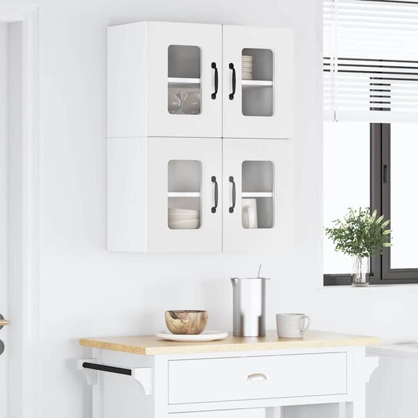 VidaXL Mosogatógép panel Kalmar 2 pcs Fehér 60 x 31 x 40 cm Faanyag
