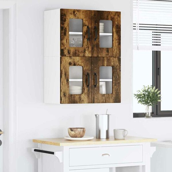 VidaXL Mosogatógép panel Kalmar 2 pcs Füstölt tölgy 60 x 31 x 40 cm