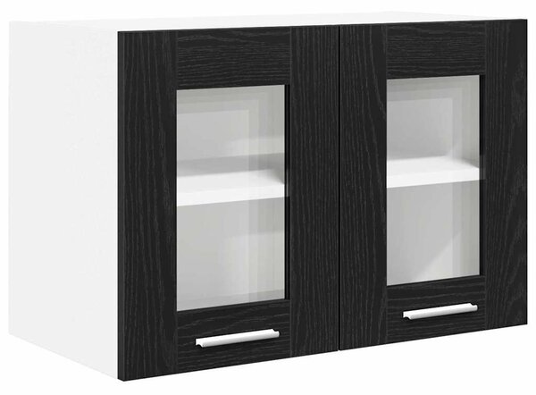 VidaXL Függő szekrény Riga 2 pcs Fekete tölgy 60 x 31 x 40 cm Faanyag
