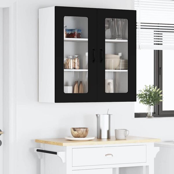 VidaXL Mosogatógép panel Kalmar Fekete 80 x 31 x 80 cm Faanyag