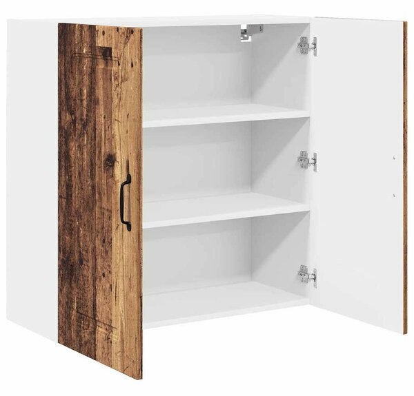 VidaXL Fali konyhaszekrény polcokkal Öreg fa 80 x 31 x 80 cm Faanyag