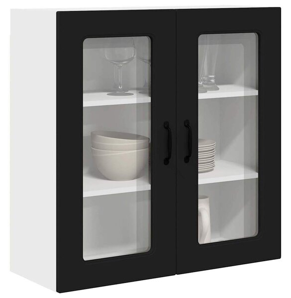 VidaXL Mosogatógép panel Kalmar Fekete 80 x 31 x 80 cm Faanyag