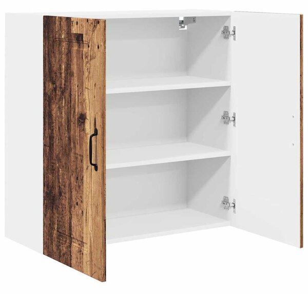 VidaXL Fali konyhaszekrény polcokkal Öreg fa 80 x 31 x 80 cm Faanyag