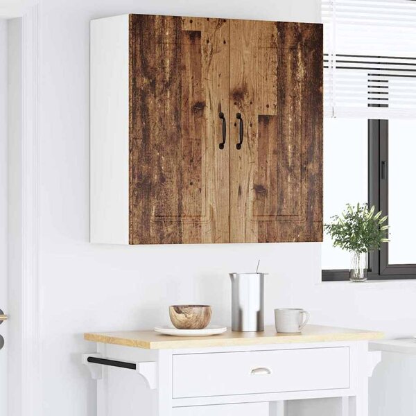 VidaXL Fali konyhaszekrény polcokkal Öreg fa 80 x 31 x 80 cm Faanyag