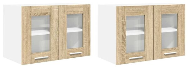 VidaXL Függő szekrény Riga 2 pcs Sonoma tölgy 60 x 31 x 40 cm Faanyag