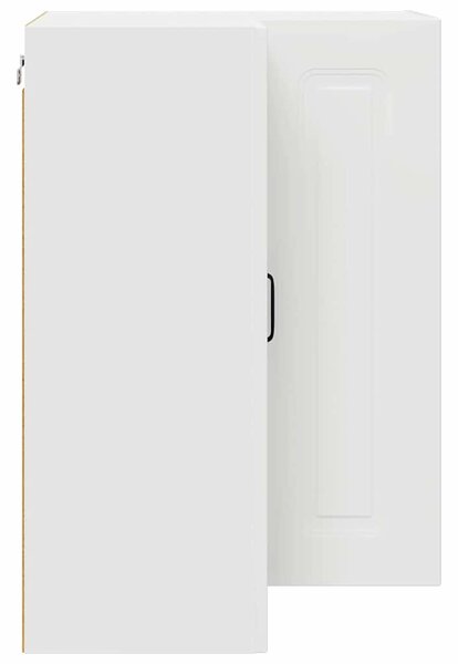 VidaXL Fali konyhaszekrény polcokkal Fehér 57 x 57 x 80 cm Faanyag