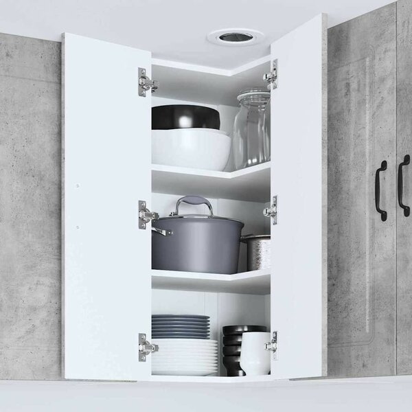 VidaXL Fali konyhaszekrény Beton Szürke 57 x 57 x 80 cm Faanyag