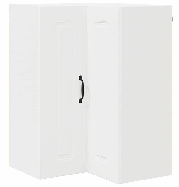 VidaXL Fali konyhaszekrény polcokkal Fehér 57 x 57 x 80 cm Faanyag