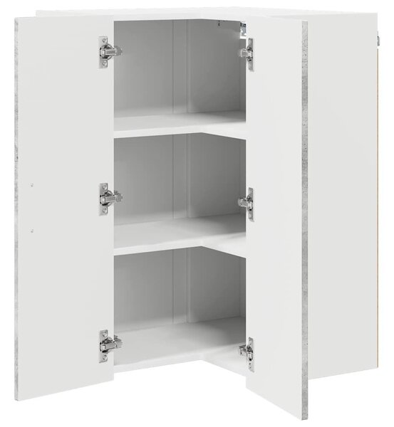 VidaXL Fali konyhaszekrény Beton Szürke 57 x 57 x 80 cm Faanyag