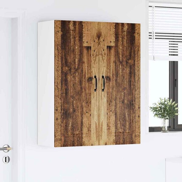 VidaXL Fali konyhaszekrény polcokkal Öreg fa 80 x 31 x 100 cm Faanyag