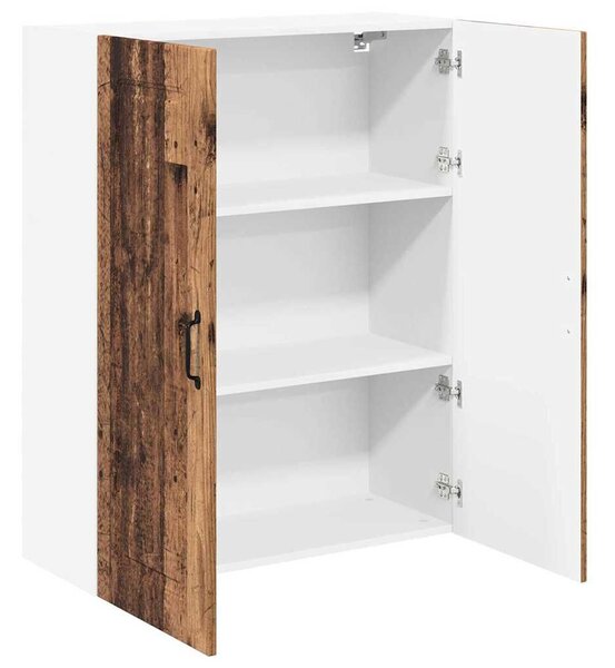 VidaXL Fali konyhaszekrény polcokkal Öreg fa 80 x 31 x 100 cm Faanyag