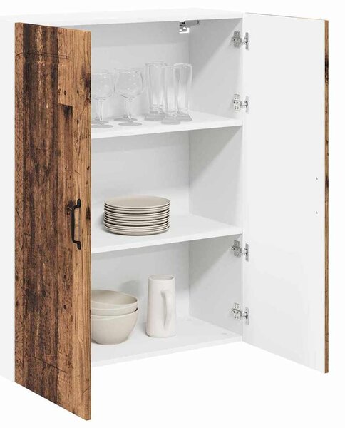 VidaXL Fali konyhaszekrény polcokkal Öreg fa 80 x 31 x 100 cm Faanyag