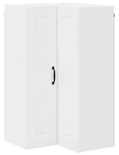 VidaXL Fali konyhaszekrény Magas Fényű Fehér 57 x 57 x 100 cm Faanyag