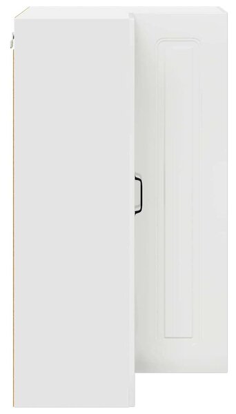VidaXL Fali konyhaszekrény Magas Fényű Fehér 57 x 57 x 100 cm Faanyag