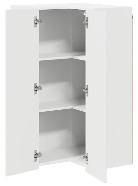VidaXL Fali konyhaszekrény Magas Fényű Fehér 57 x 57 x 100 cm Faanyag