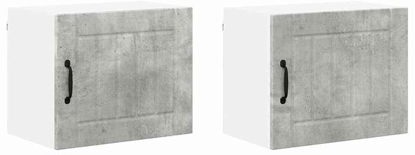 VidaXL Konyhaszekrény 2 pcs Beton Szürke 50 x 31 x 40 cm Faanyag