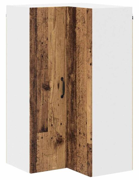 VidaXL Fali konyhaszekrény polcokkal Öreg fa 57 x 57 x 100 cm Faanyag