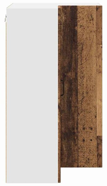 VidaXL Fali konyhaszekrény polcokkal Öreg fa 57 x 57 x 100 cm Faanyag