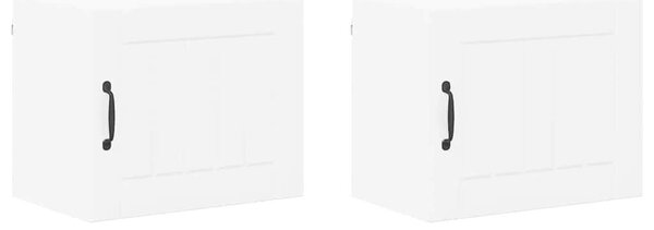VidaXL Konyhaszekrény 2 pcs Magas Fényű Fehér 50 x 31 x 40 cm Faanyag