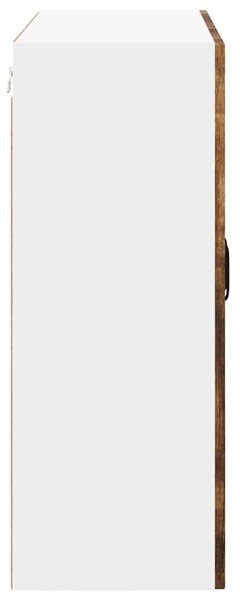VidaXL Fali üveges szekrény LUCCA Füstös Tölgy 80 x 31 x 80 cm