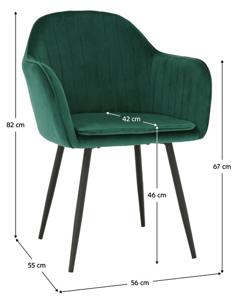 Dizájnos fotel, smaragd Velvet anyag, ZIRKON