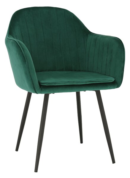 Dizájnos fotel, smaragd Velvet anyag, ZIRKON