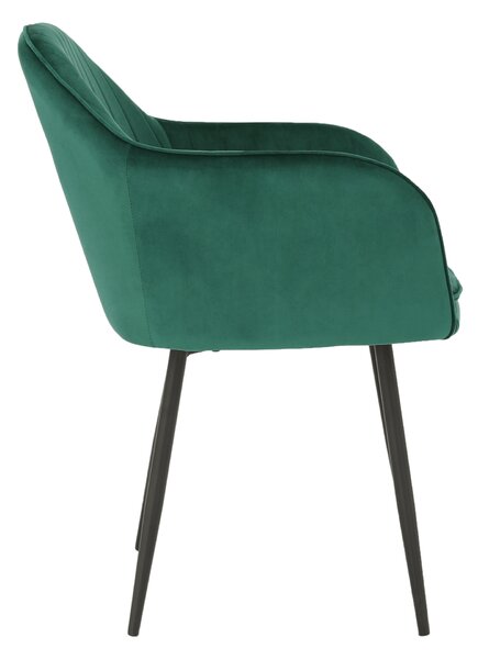 Dizájnos fotel, smaragd Velvet anyag, ZIRKON