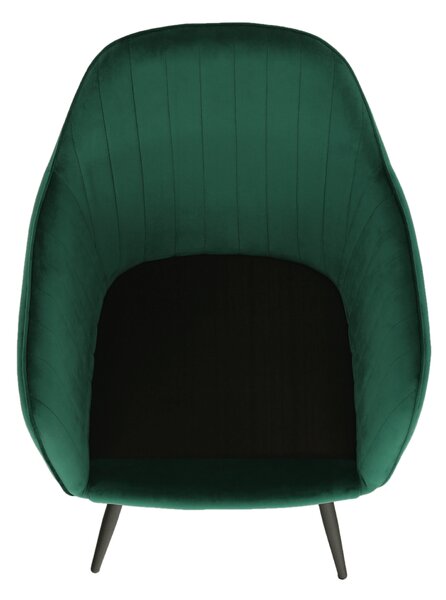 Dizájnos fotel, smaragd Velvet anyag, ZIRKON