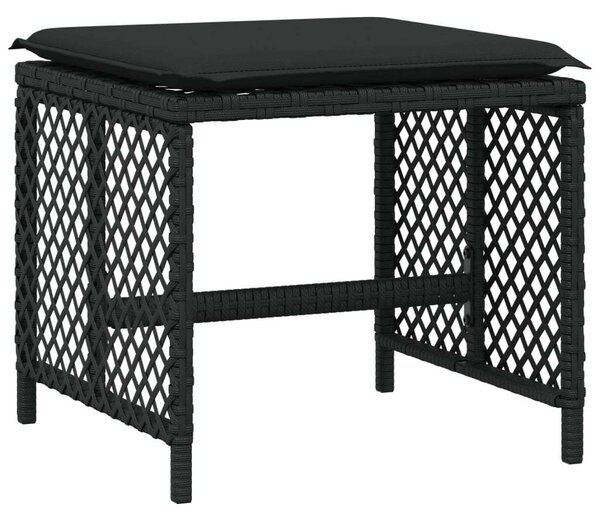 VidaXL Polyrattan Kerti Étkezőgarnitúra - 9 részes - Fekete