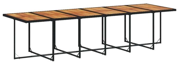 VidaXL 13 részes fekete polyrattan kerti ülőgarnitúra párnákkal