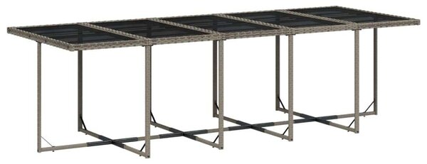 VidaXL Polyrattan Kerti Étkezőgarnitúra - 15 részes - Szürke