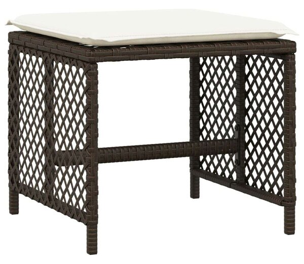 VidaXL 11 részes barna polyrattan kerti ülőgarnitúra párnákkal