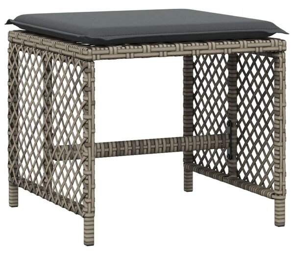 VidaXL Polyrattan Kerti Étkezőgarnitúra - 15 részes - Szürke