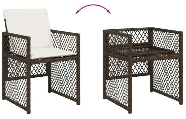 VidaXL 11 részes barna polyrattan kerti ülőgarnitúra párnákkal