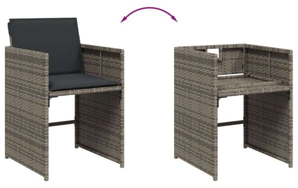 VidaXL 13 részes szürke polyrattan kerti ülőgarnitúra párnákkal