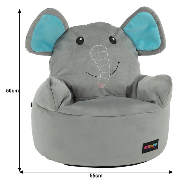 Babzsák, szürke szövet, BABY TYP 2