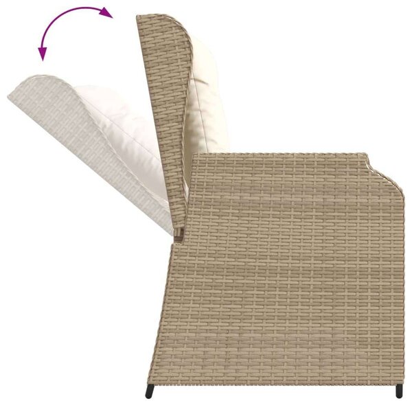 VidaXL Polyrattan Kerti Ülőgarnitúra - 3 részes - Bézs