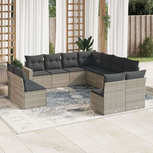 VidaXL Polyrattan Kerti Ülőgarnitúra - 11 részes