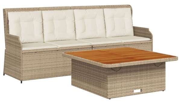 VidaXL Polyrattan Kerti Ülőgarnitúra - 3 részes - Bézs