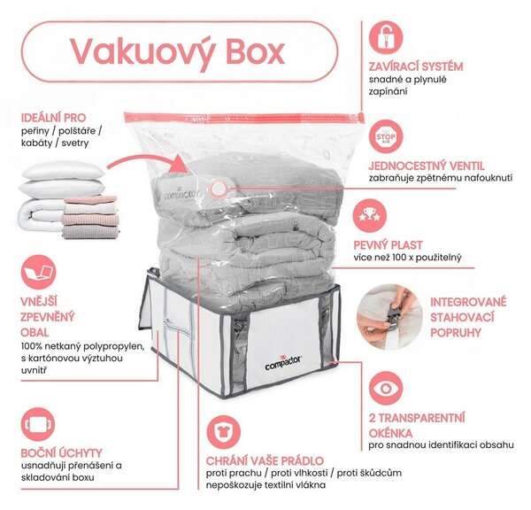 Compactor tárolódoboz vákuumzsákkalXXL Life, XXL