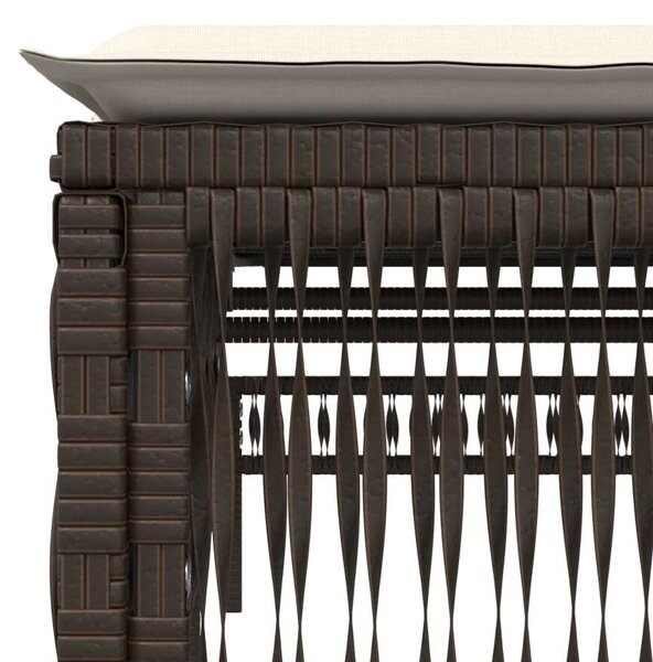 VidaXL Napozóágy - Barna Polyrattan - 198cm