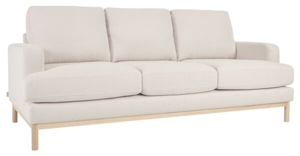 Fehér szövet háromüléses kanapé Kave Home Mihaela 203 cm