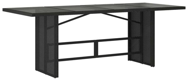 VidaXL Polyrattan Kerti Étkezőgarnitúra - 9 részes - Fekete