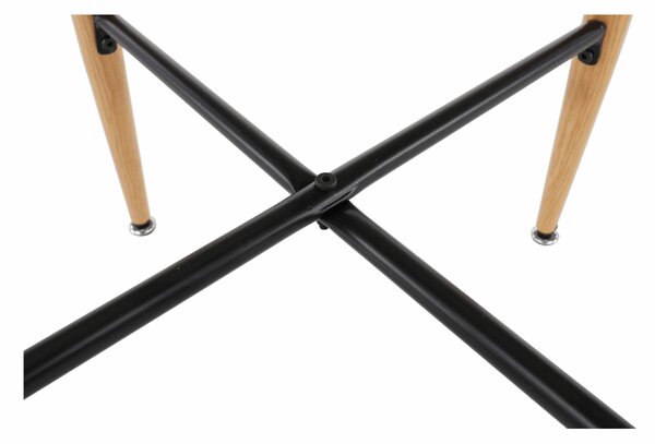 Bárasztal, fehér/tölgy, átmérő 60 cm, IMAM