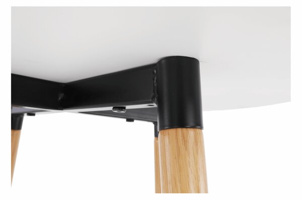 Bárasztal, fehér/tölgy, átmérő 60 cm, IMAM