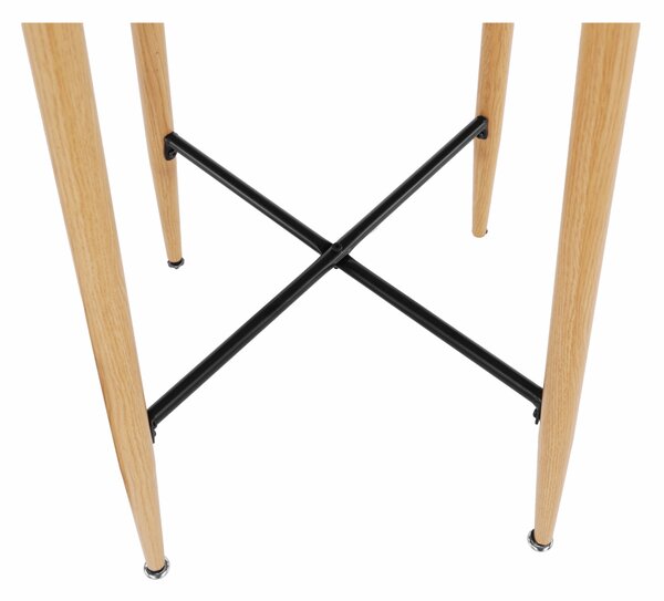 Bárasztal, fehér/tölgy, átmérő 60 cm, IMAM