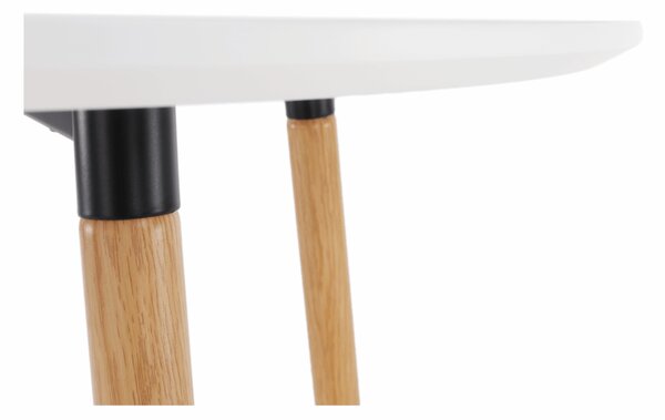 Bárasztal, fehér/tölgy, átmérő 60 cm, IMAM