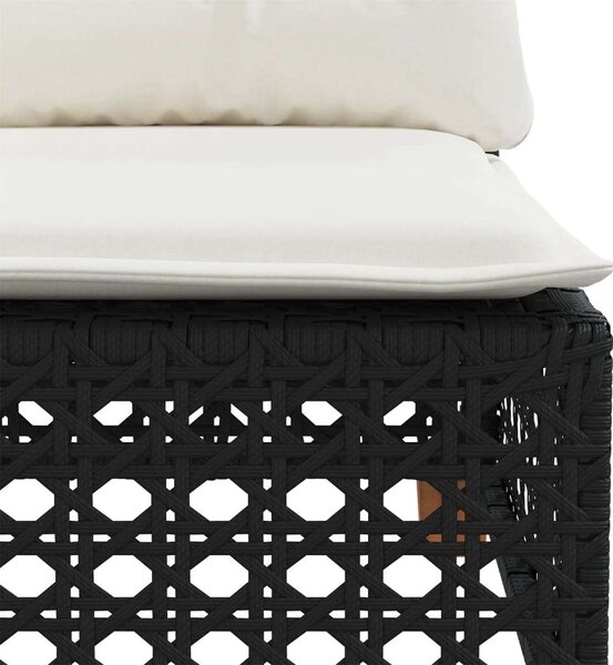 VidaXL Polyrattan Kerti Ülőgarnitúra - 8 részes - Fekete