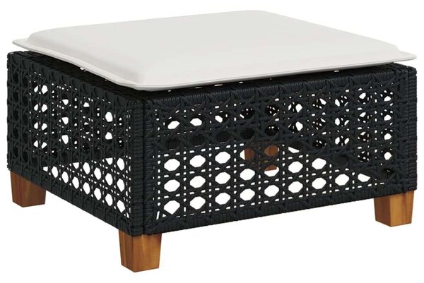 VidaXL Polyrattan Kerti Ülőgarnitúra - 8 részes - Fekete